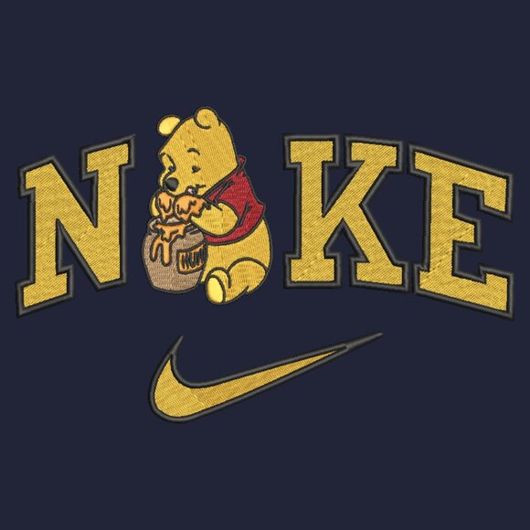 Nike Winnie The Pooh Embroidered Adult Unisex Crewneck Sweatshirt Honey Pot - Picture 13 of 16